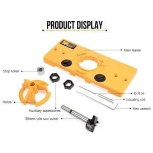 image-35 MM Cup Style Guide To Drill Bit Hint Bit Boring Drill Hole Port Locator Drill Guide For Kreg Jig Wood Working Tools DIY Drill Tool