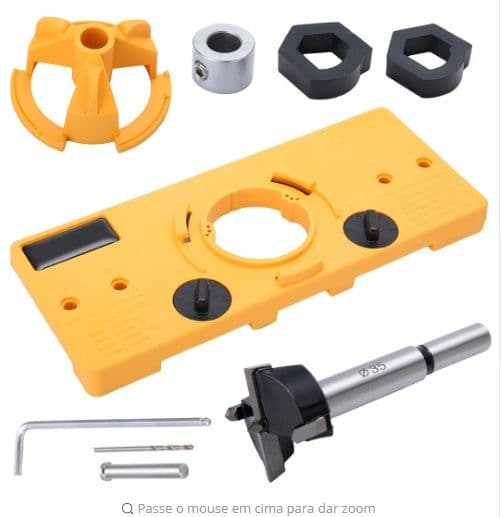 image-35 MM Cup Style Guide To Drill Bit Hint Bit Boring Drill Hole Port Locator Drill Guide For Kreg Jig Wood Working Tools DIY Drill Tool