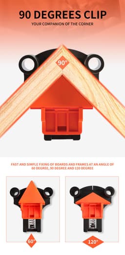 image-Punch Installer 90 Degree Right Angle Clip Photo Frame Clip Picture Frame Clip