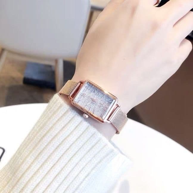 image-Small Green Square Quartz Watch