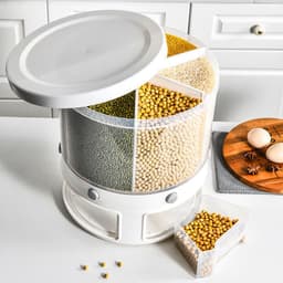 image-Five Grains Rotatable Rice Storage Box 20 Catties