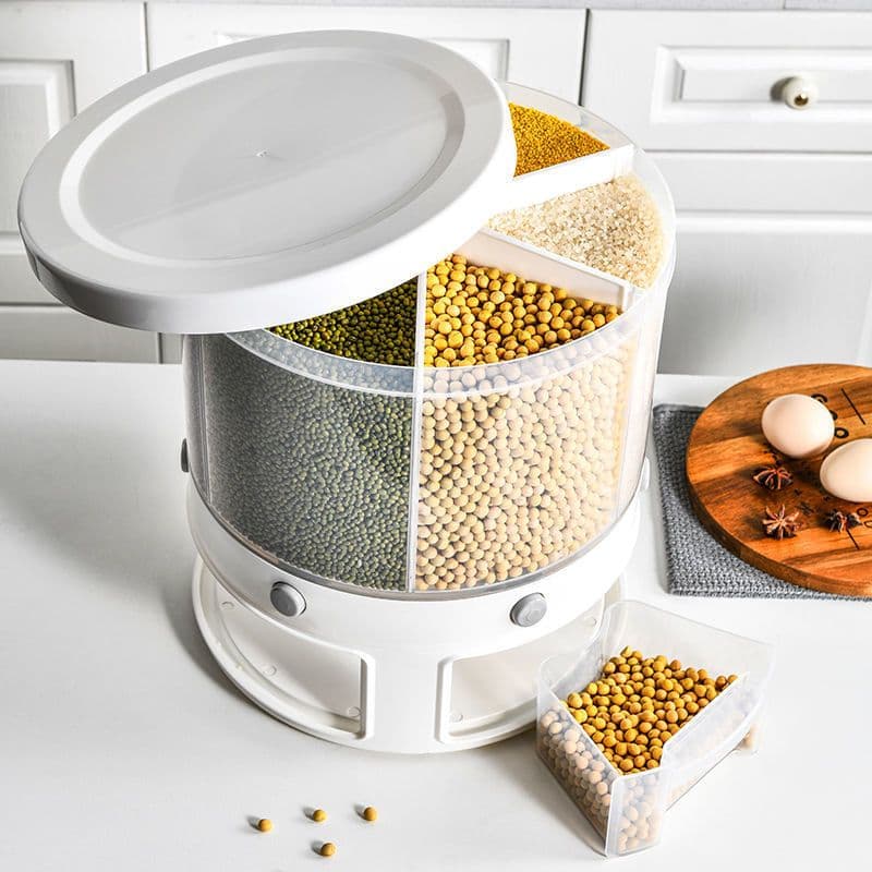 image-Five Grains Rotatable Rice Storage Box 20 Catties