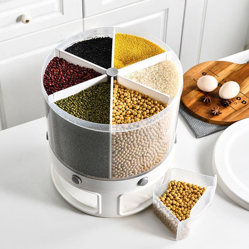 image-Five Grains Rotatable Rice Storage Box 20 Catties