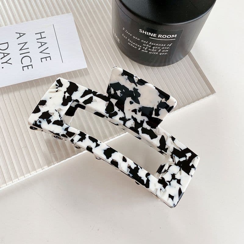 image-Duowei Korean Acetate Hair Clip, Vintage Ponytail Grip