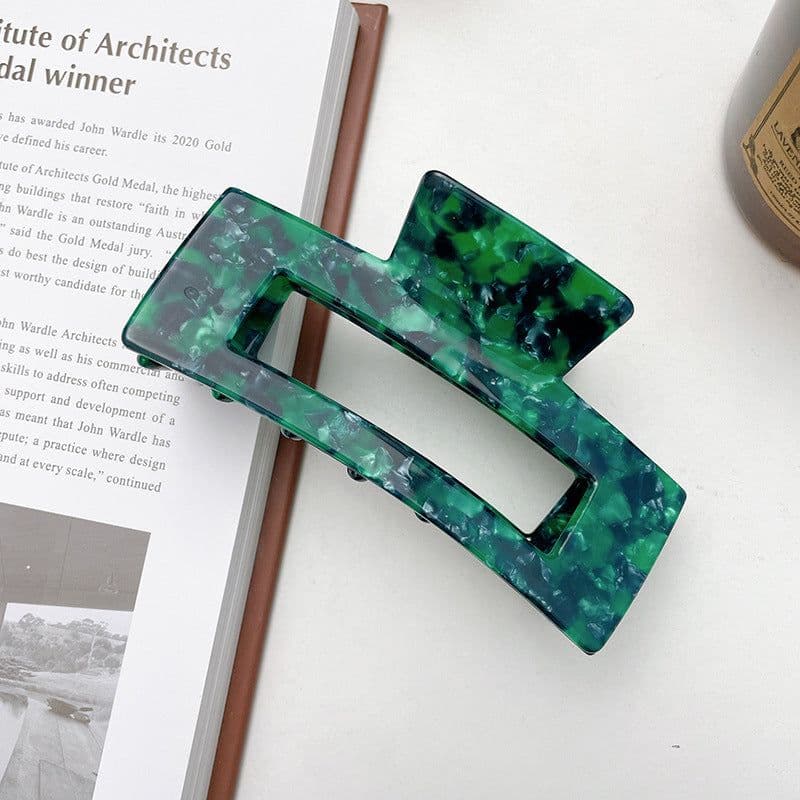 image-Duowei Korean Acetate Hair Clip, Vintage Ponytail Grip