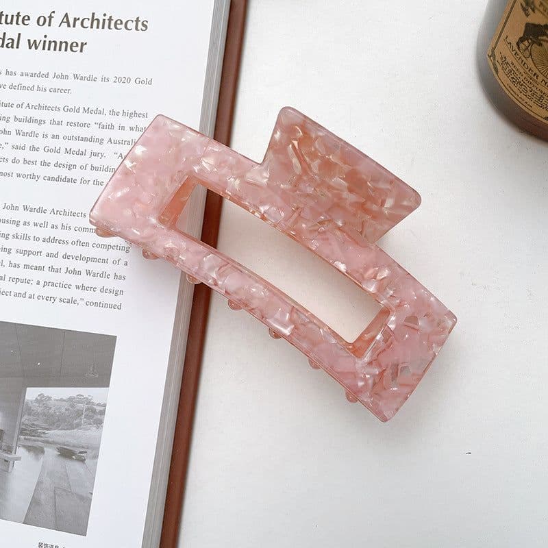 image-Duowei Korean Acetate Hair Clip, Vintage Ponytail Grip