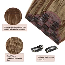 image-Sierra Wig 4-Piece Clip-In Hair Extension Set, 22"