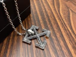image-S925 Sterling Silver Arrow Personality Chain Necklace