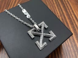 image-S925 Sterling Silver Arrow Personality Chain Necklace