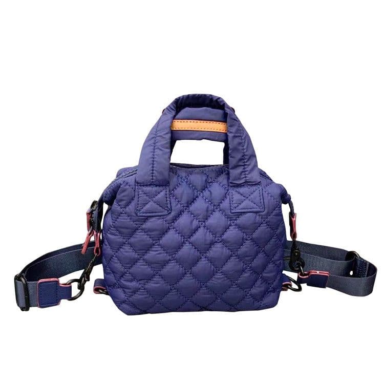 image-Plaid Nylon Messenger Bag Small Shoulder