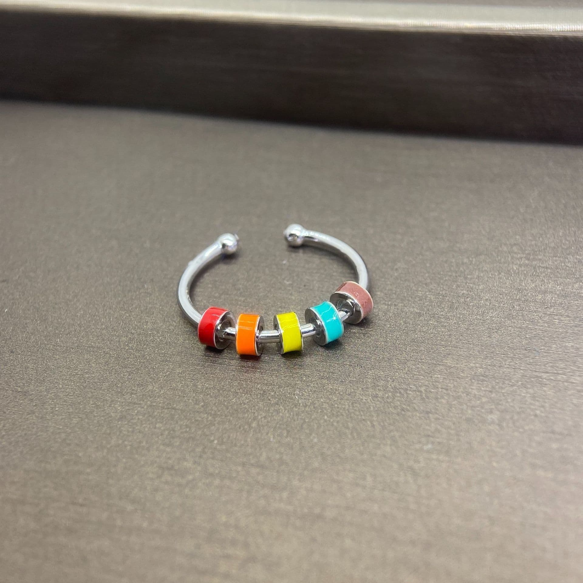 image-Factory Wholesale Anxiety Ring Rotating Enamel Fidget