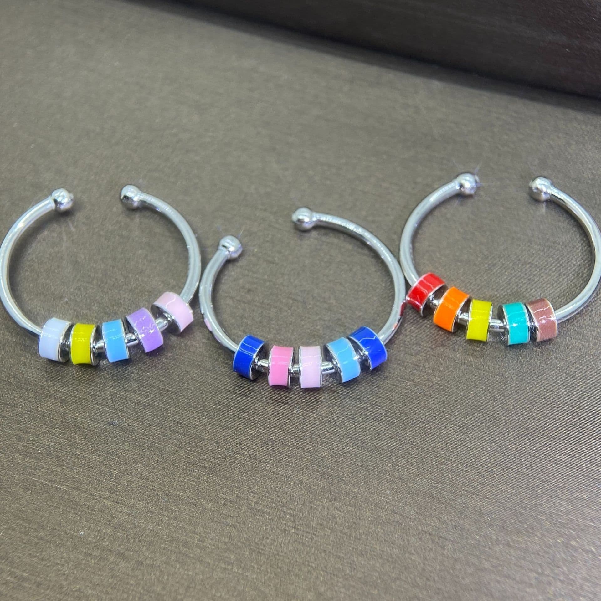 image-Factory Wholesale Anxiety Ring Rotating Enamel Fidget