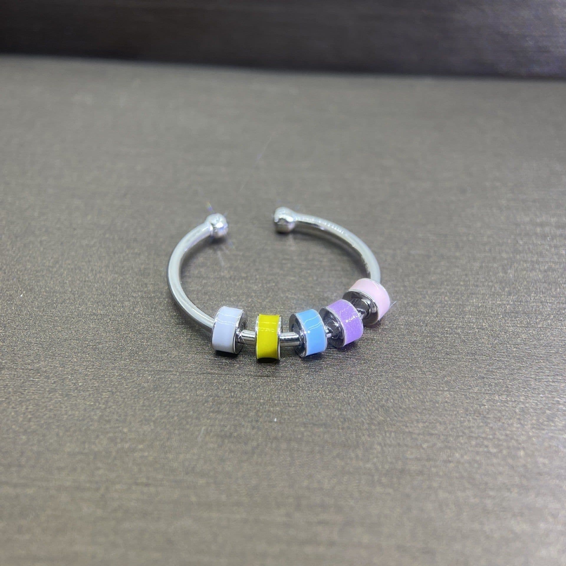 image-Factory Wholesale Anxiety Ring Rotating Enamel Fidget