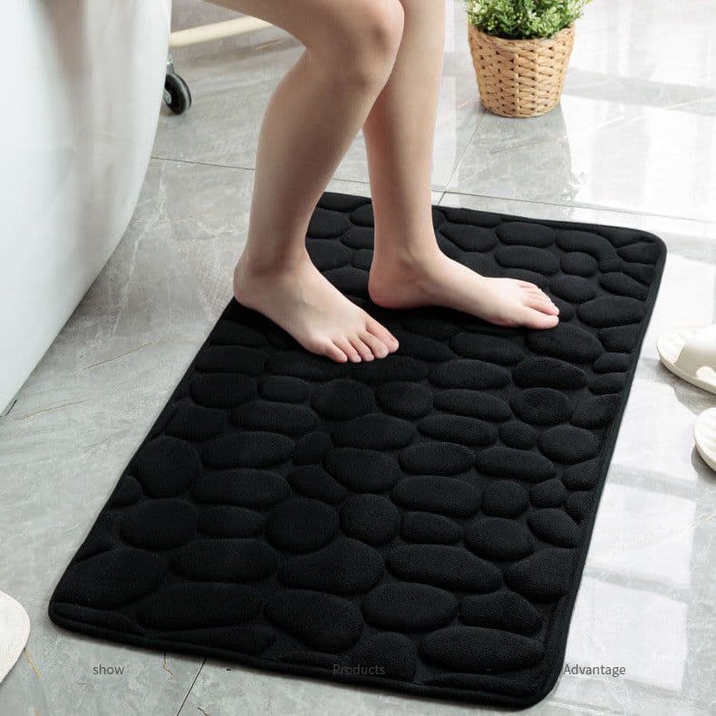 image-Household Cobblestone Embossed 3D Doormat