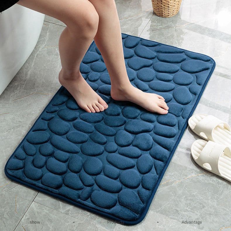 image-Household Cobblestone Embossed 3D Doormat