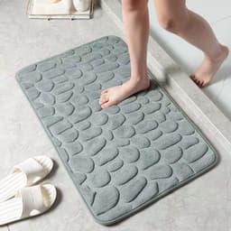 image-Household Cobblestone Embossed 3D Doormat