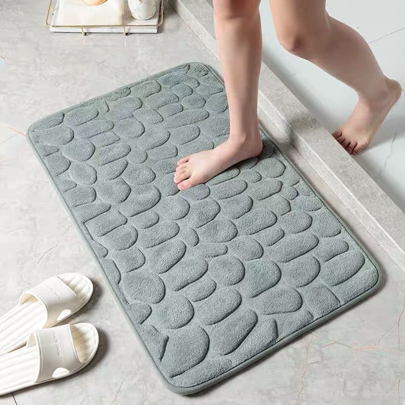 image-Household Cobblestone Embossed 3D Doormat
