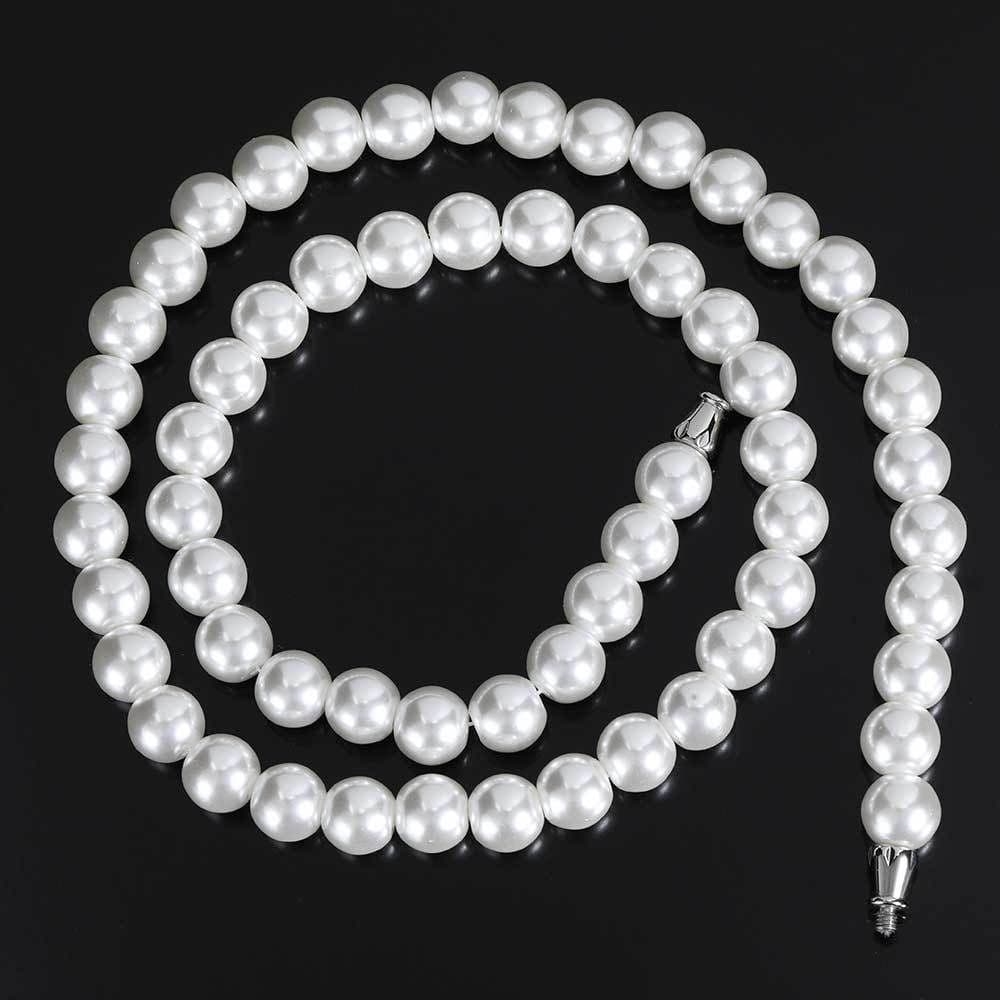 image-European Hip-Hop Pearl Necklace Clavicle Chain