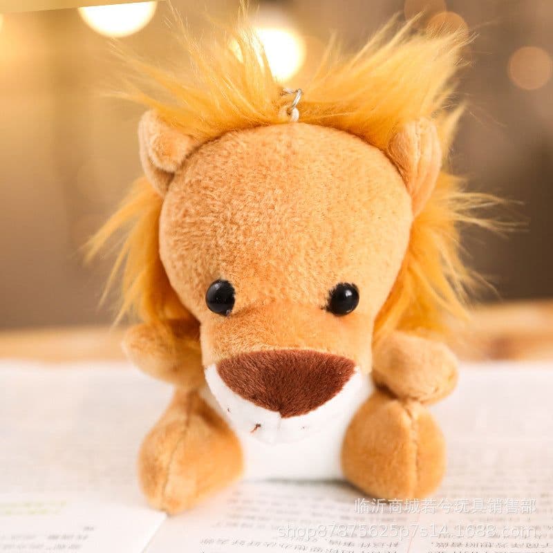 image-Jungle Animal Plush Toy Keychain Set