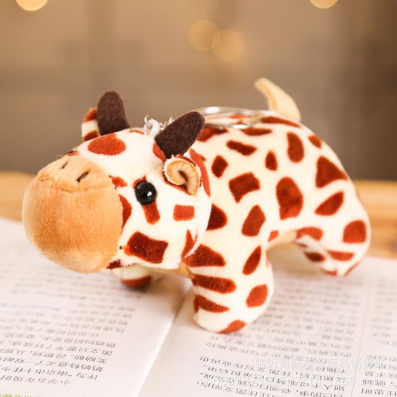 image-Jungle Animal Plush Toy Keychain Set
