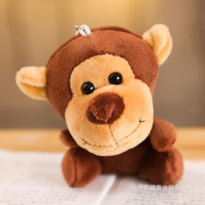image-Jungle Animal Plush Toy Keychain Set