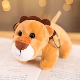 image-Jungle Animal Plush Toy Keychain Set
