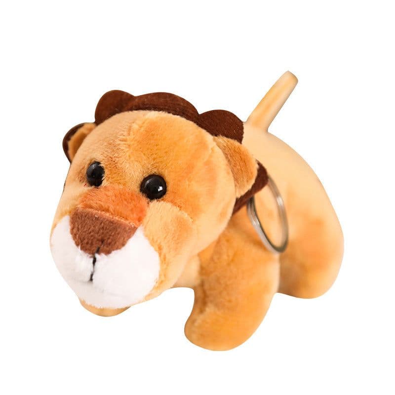 image-Jungle Animal Plush Toy Keychain Set