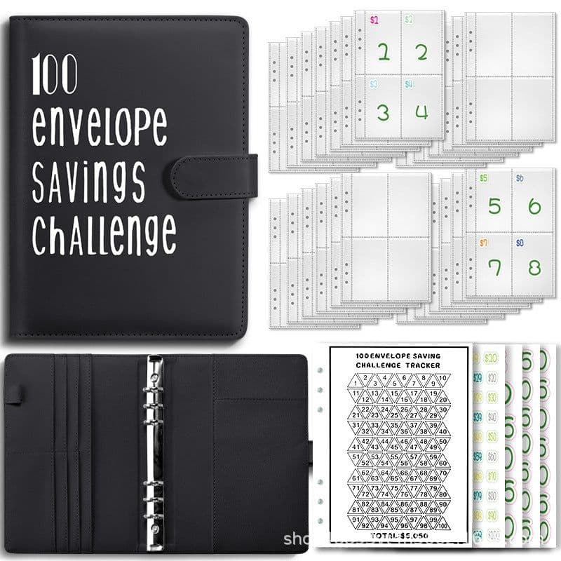 image-100 Envelope Challenge Loose-Leaf Budget Notebook