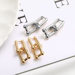 image-Ensir Gold Horseshoe Earrings