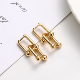 image-Ensir Gold Horseshoe Earrings