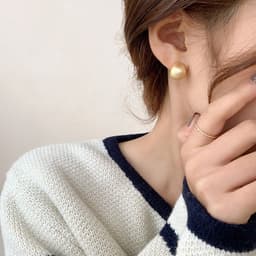 image-Frosted Metal Drop Earrings, 925 Silver Needle, Simple Style