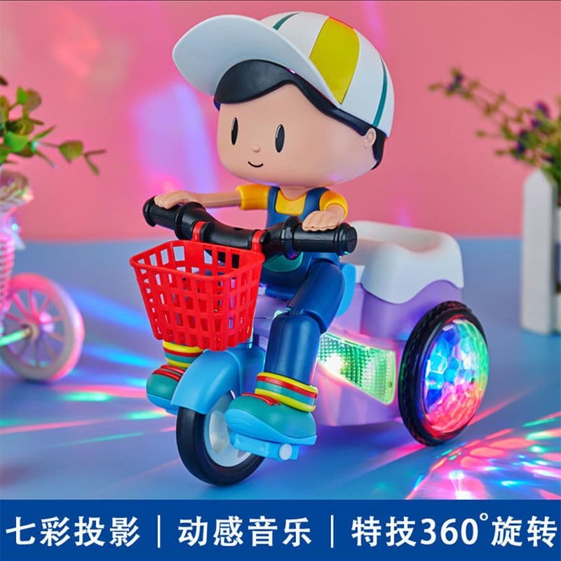 image-Douyin 3D Stunt Tricycle Kids Electric Ride-On Toy