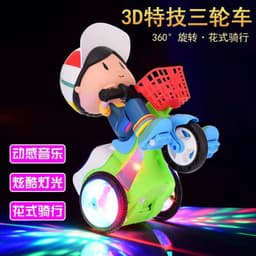 image-Douyin 3D Stunt Tricycle Kids Electric Ride-On Toy