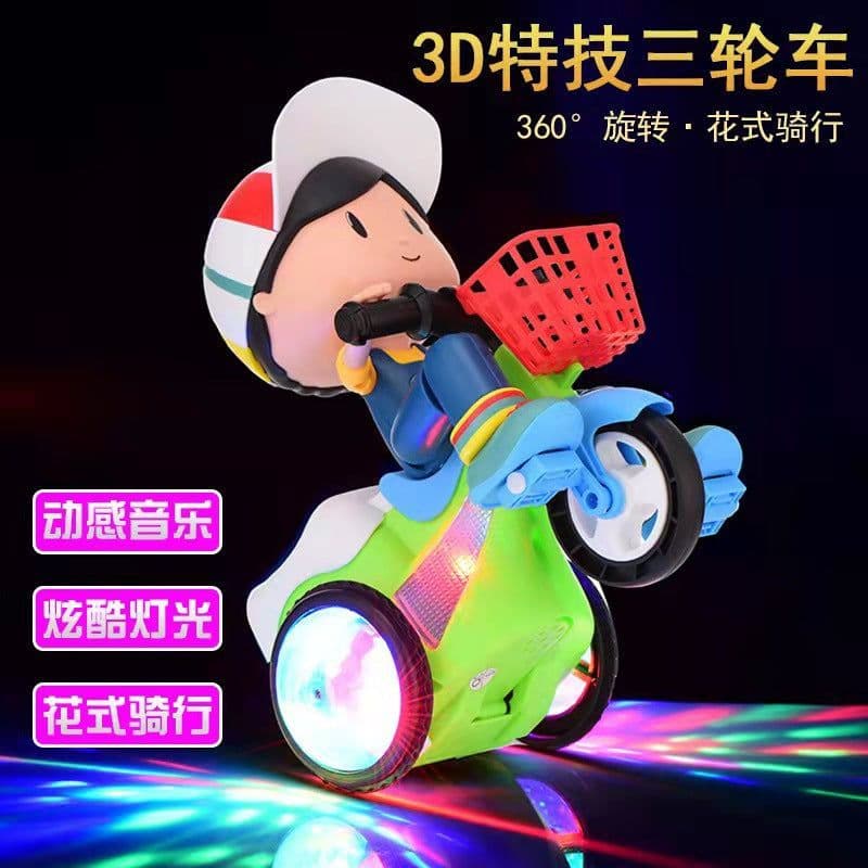 image-Douyin 3D Stunt Tricycle Kids Electric Ride-On Toy