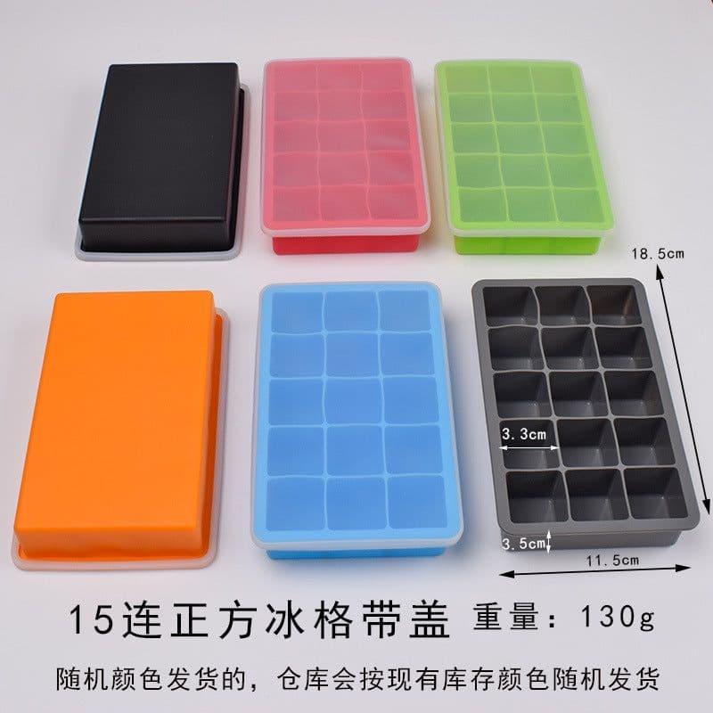 image-15-Hole Square Silicone Ice Tray with Honeycomb Mold