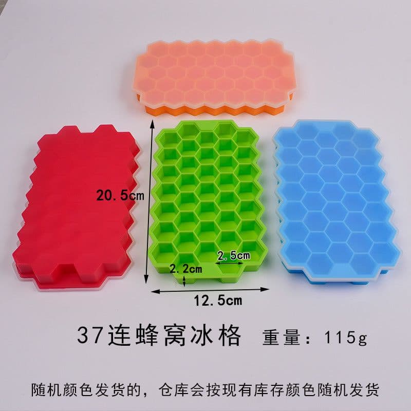 image-15-Hole Square Silicone Ice Tray with Honeycomb Mold