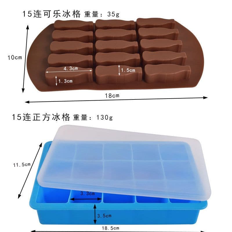 image-15-Hole Square Silicone Ice Tray with Honeycomb Mold