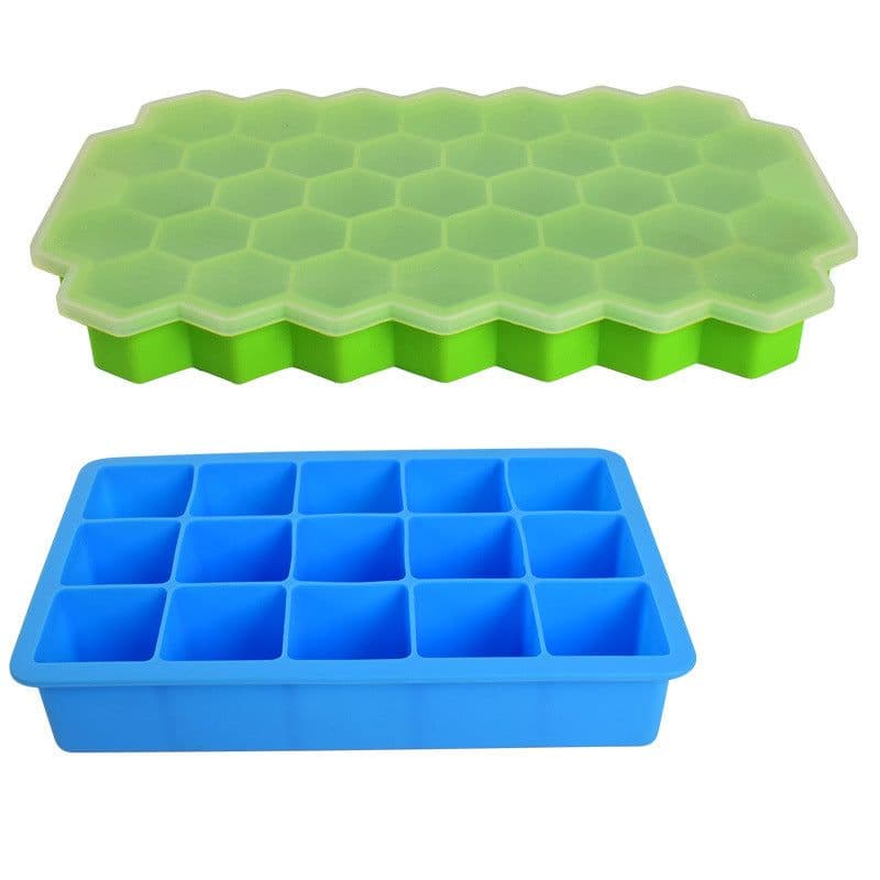 image-15-Hole Square Silicone Ice Tray with Honeycomb Mold
