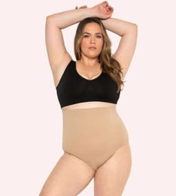 image-Women's High-Waisted Nylon Body Shaping Shorts 4XL