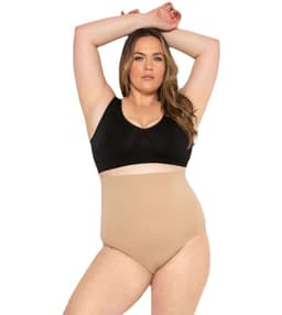image-Women's High-Waisted Nylon Body Shaping Shorts 4XL