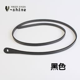 image-Women's Black Cowhide Leather Waist Belt