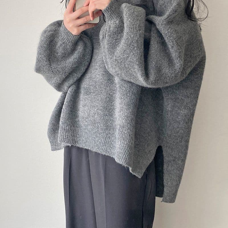 image-Women's Winter Sweater Pullover Long Sleeve Round Neck
