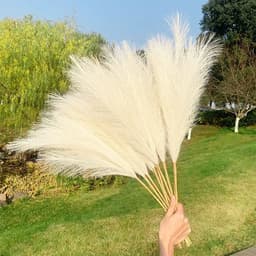 image-70cm Nordic Reed Artificial Flower - 9 Fork