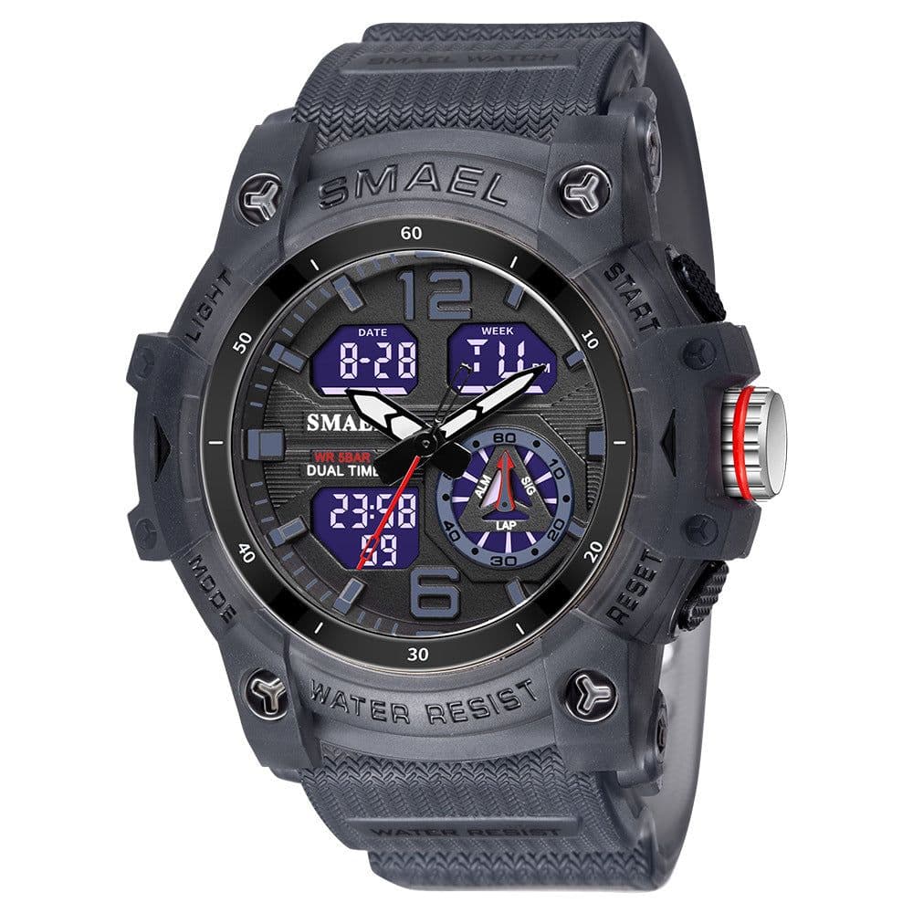 image-SMAEL Outdoor Dual Display Watch Men's 50mm