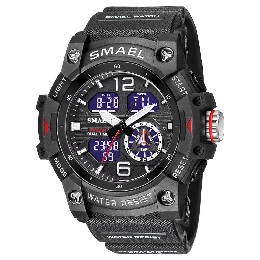 image-SMAEL Outdoor Dual Display Watch Men's 50mm