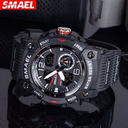 image-SMAEL Outdoor Dual Display Watch Men's 50mm