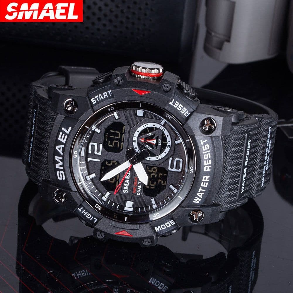 image-SMAEL Outdoor Dual Display Watch Men's 50mm