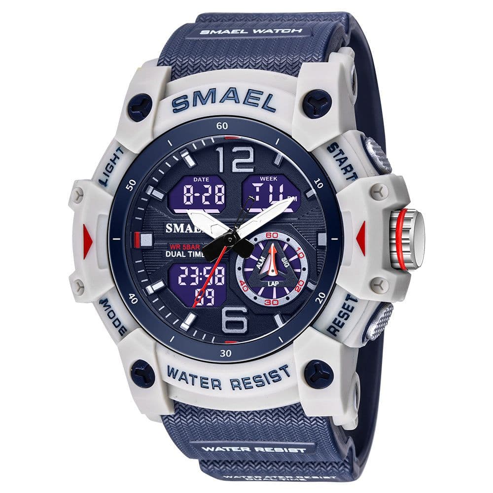 image-SMAEL Outdoor Dual Display Watch Men's 50mm