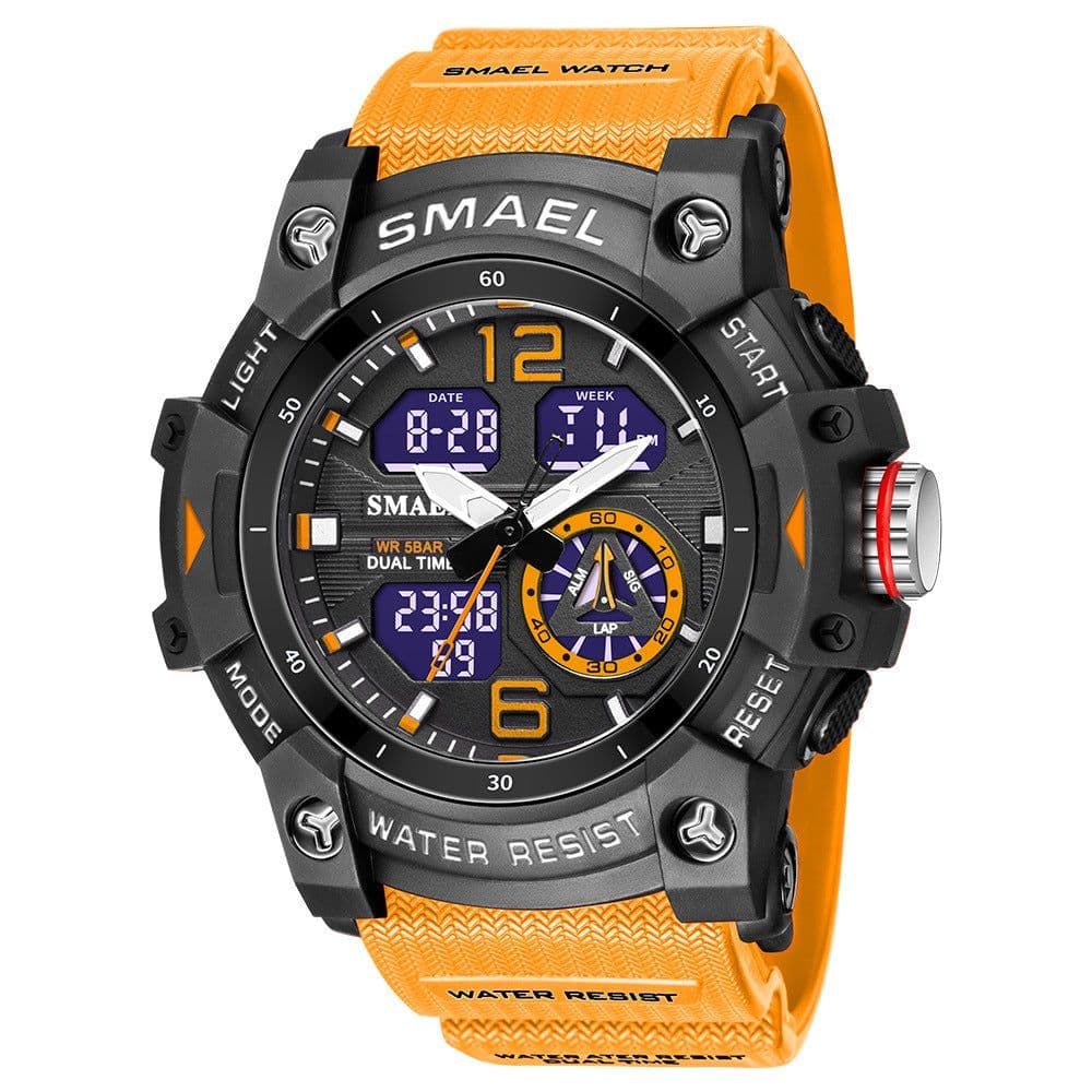 image-SMAEL Outdoor Dual Display Watch Men's 50mm