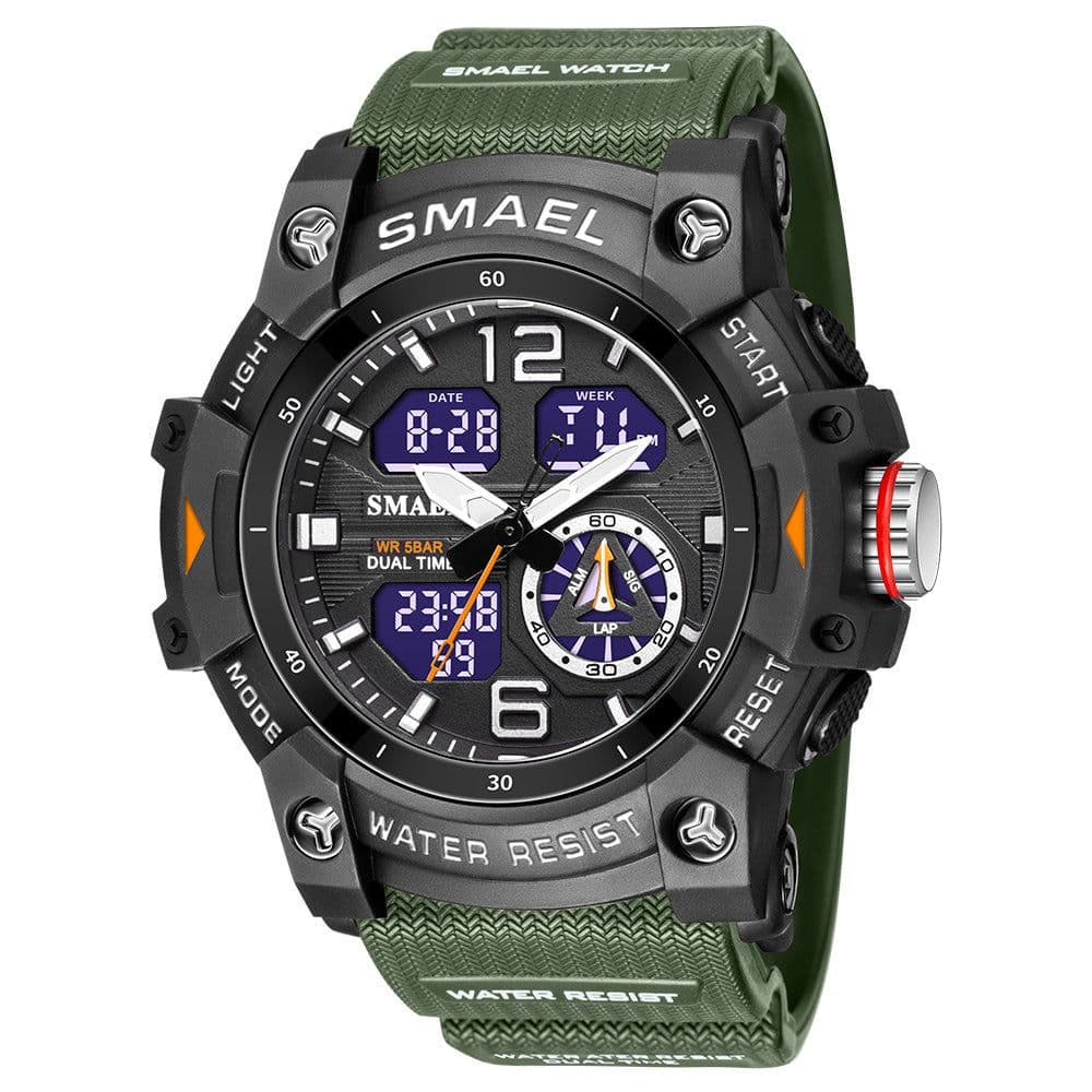 image-SMAEL Outdoor Dual Display Watch Men's 50mm